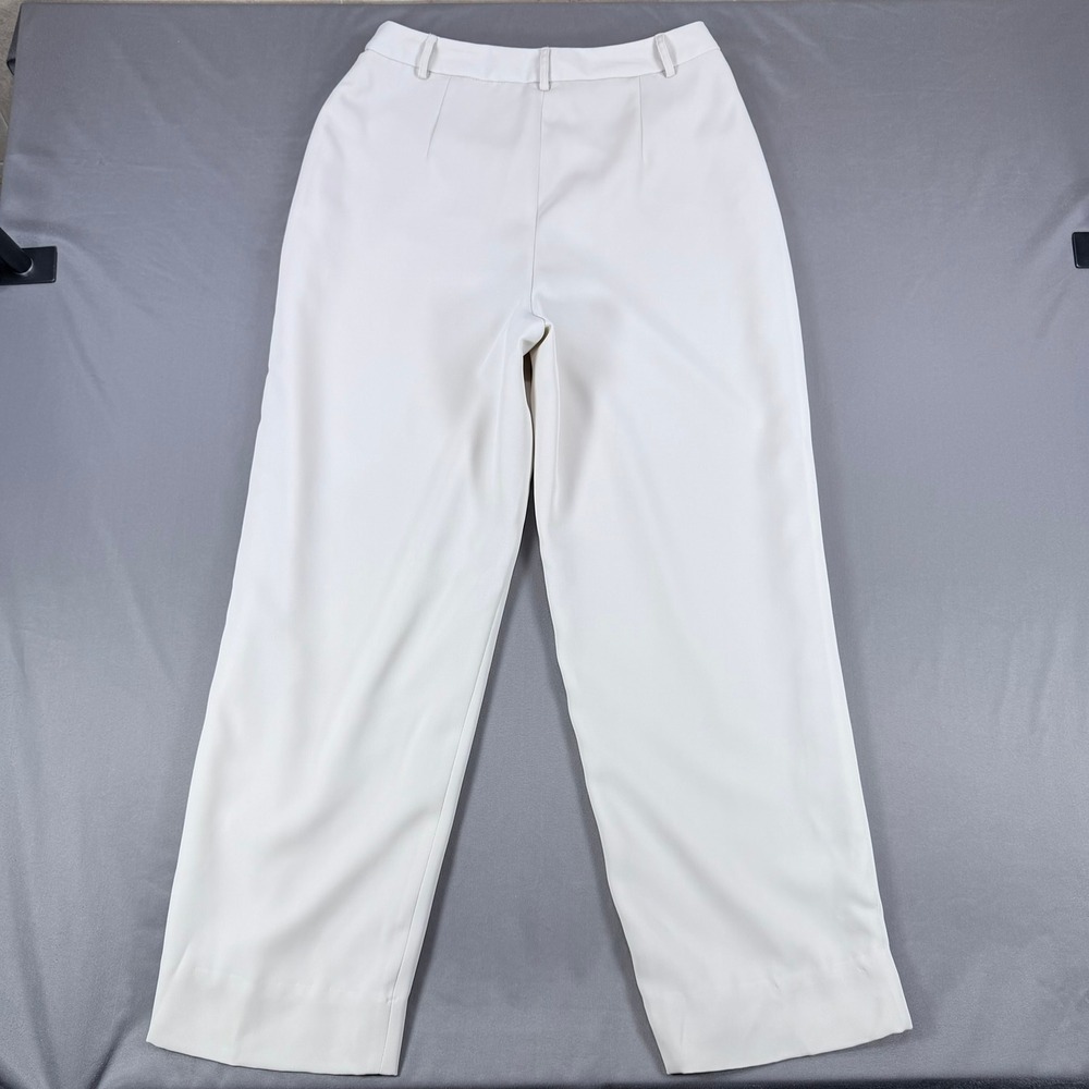 Uniform John Paul Richard Women 12 Cream Wide Leg Lined Dress Pants Office Wear